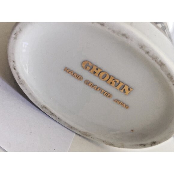 Bone China Hand Painted Pillow Vase by Chokin Japan 6" tall - Picture 9 of 9